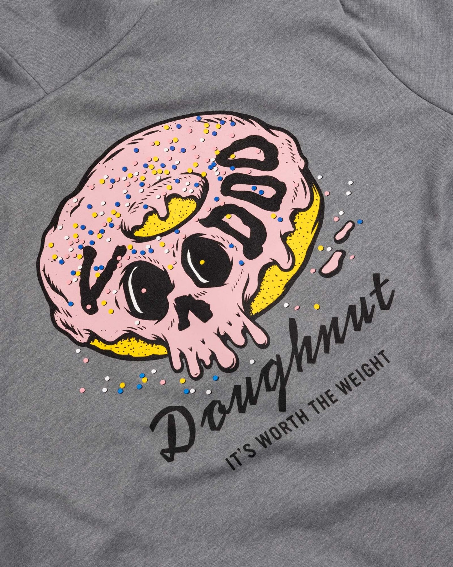 Voodoo Frosting Skull Zip Hoodie - Grey