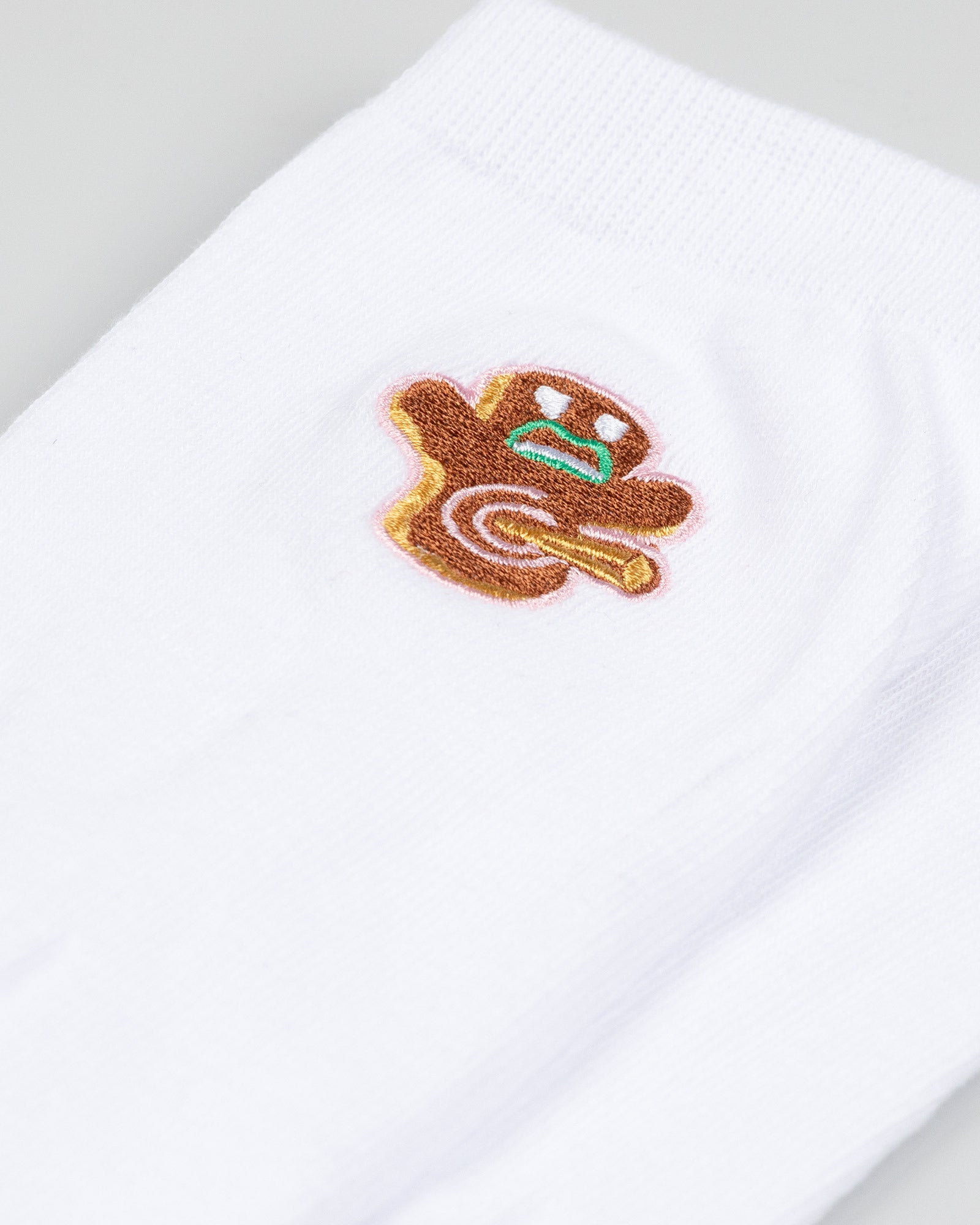 Embroidered logo on a white towel