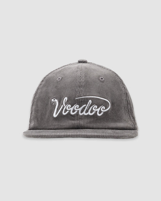 Gray cap with 'Voodoo' logo on a light gray background