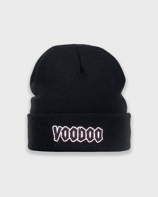 Voodoo Pink Logo Beanie - Black