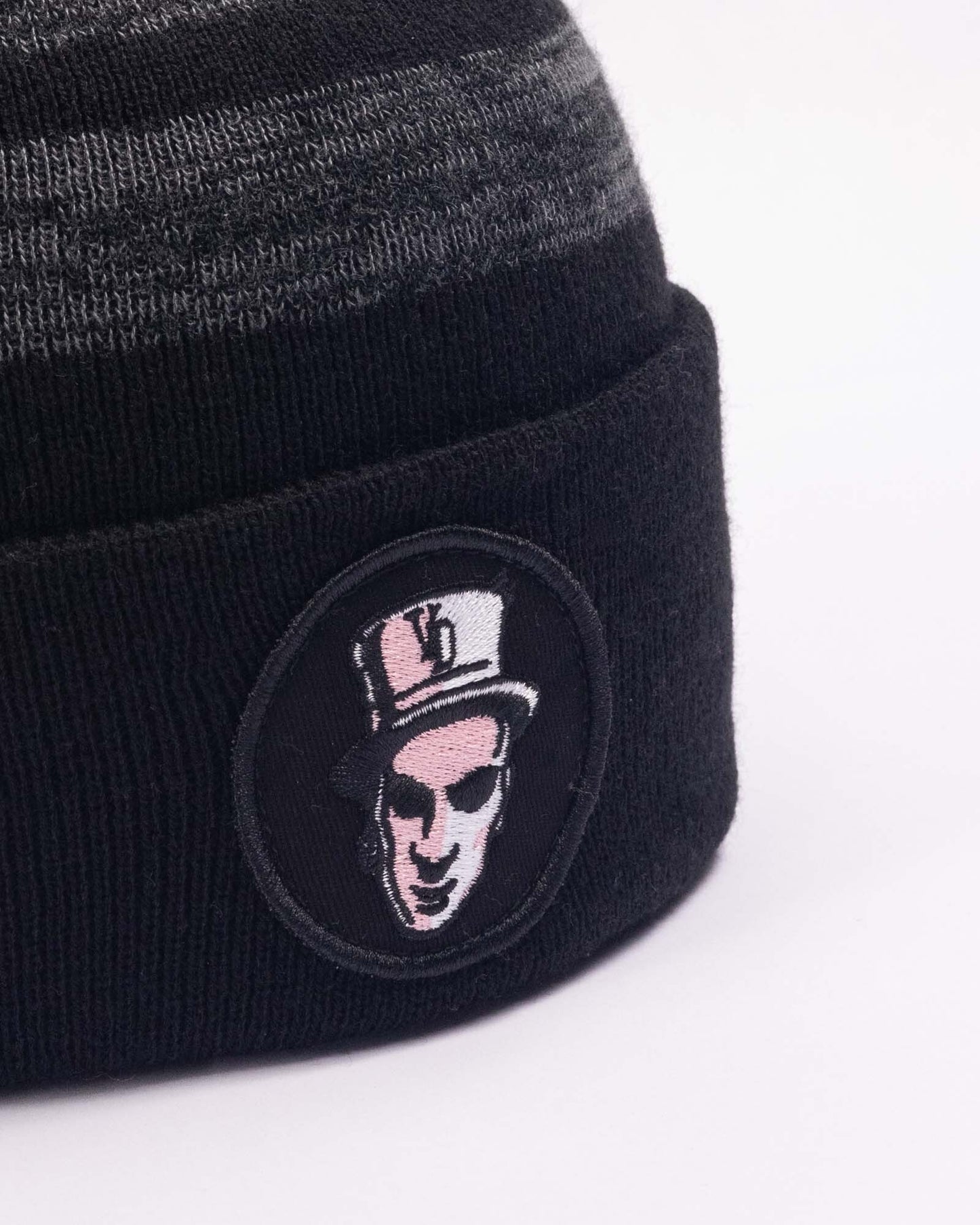 black beanie with voodoo baron patch