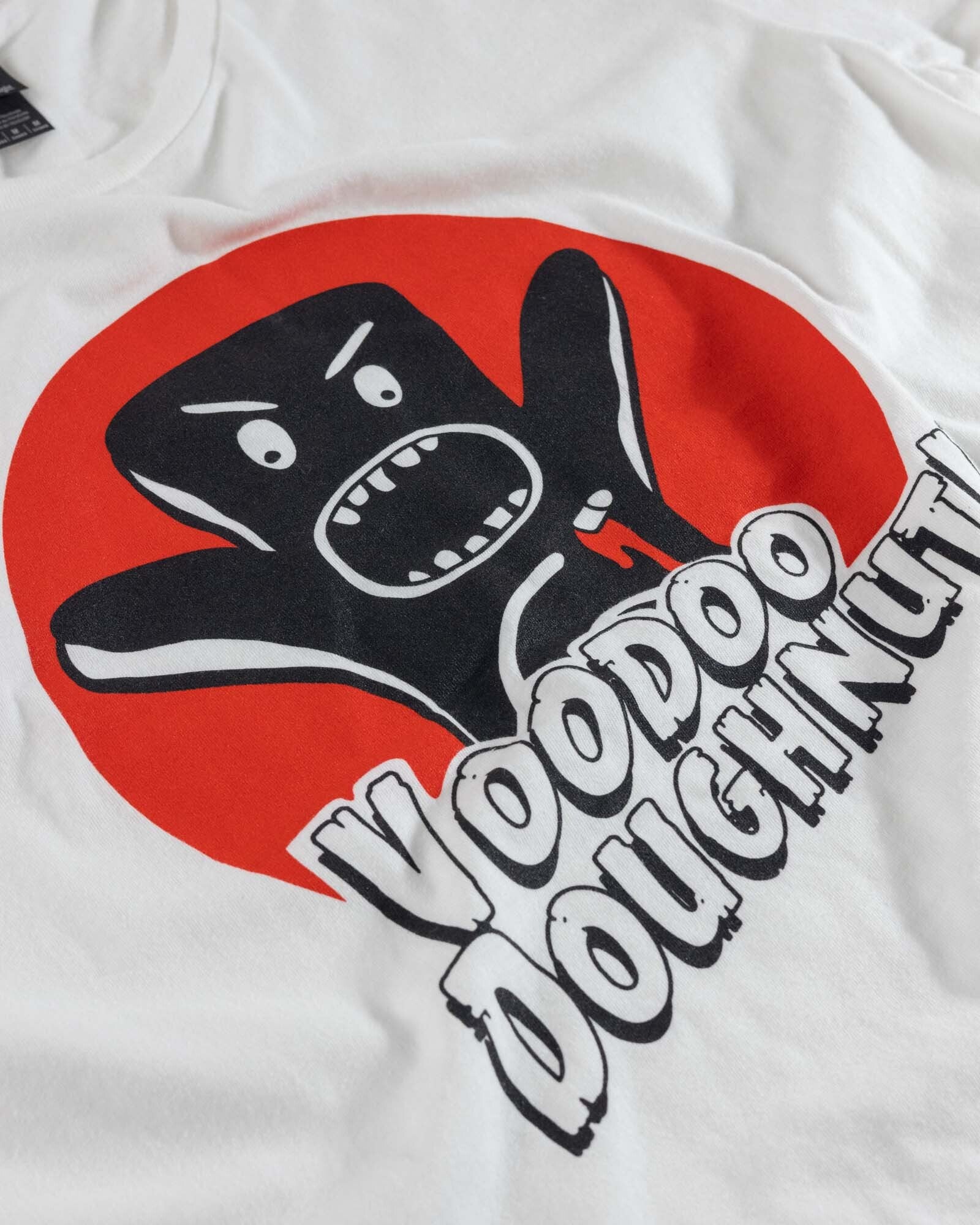 white voodoo doll t-shirt "Voodoo Doughnut"